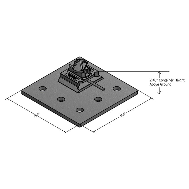 SB1470.CP.LH - Deck Mount with 3/4" Corner Plate, LH, 5 Hole – Sea