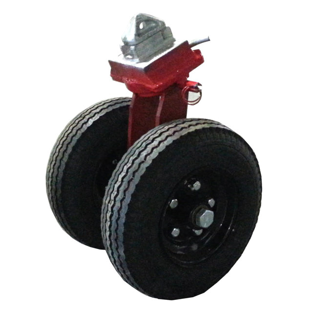 2) DH Casters 10 x 3.5 Swivel Caster w/ a Flat Free Wheel Wagon