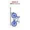 SB6121 - (Single) ConExtra Bike Rack: Adjustable Bracket (80")