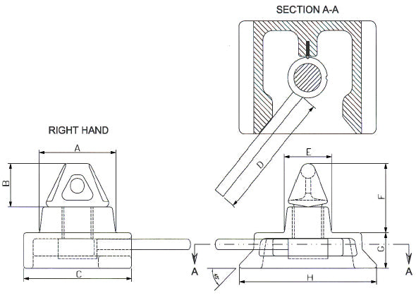 SB1470R - Deck Mount Twistlock (RH)