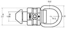 SB242 - Horizontal Twistlock with Articulating D-Ring
