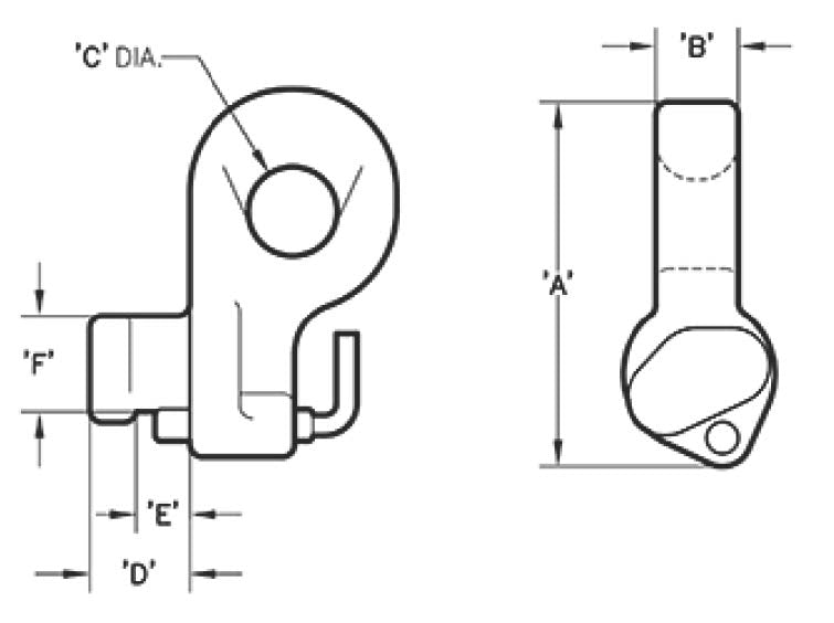 SB72010  - ISO Side Lifting Lug (Single)