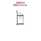 SB2210 - (Single) ConExtra Container Shelf Bracket: Fixed, 2-Tier (18.875")